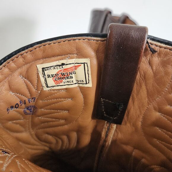 Red Wing Vintage Pecos 9801-1 Cowboy Western Boots Leather USA Made Size 9.5 B main image 8